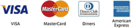 VISA、MasterCard、AmericanExpress